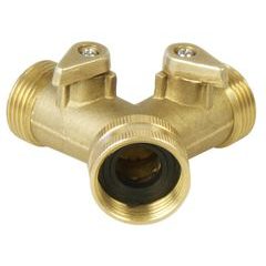 EXTOL PREMIUM rozdvojka s ventilem, 3/4", MOSAZ, 8876042