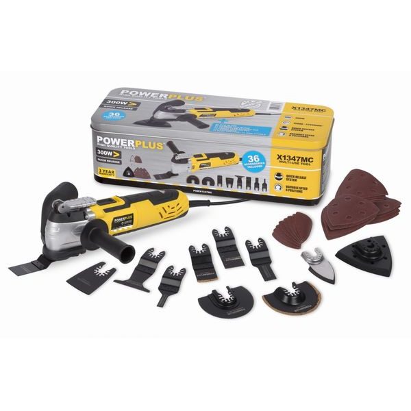 POWERPLUS POWX1347MC MULTIFUNKČNÍ STROJ / OSCILAČNÍ BRUSKA 300 W - ELEKTRO NÁŘADÍ{% if zbozi.kategorie.adresa_nazvy[0] != zbozi.kategorie.nazev %} - ELEKTRO NÁŘADÍ{% endif %}