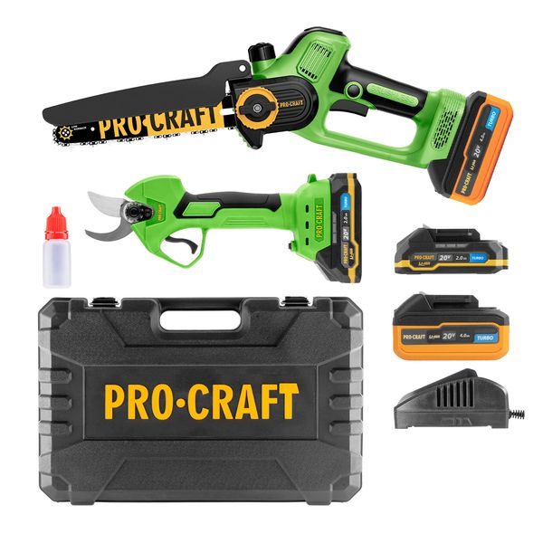 SADA AKU RUČNÍ PILKA PKA35LI A NŮŽKY NA VĚTVE ES25LI PROCRAFT PA168SET | PA168SET PROCRAFT - AKU ŘETĚZOVÉ PILY{% if zbozi.kategorie.adresa_nazvy[0] != zbozi.kategorie.nazev %} - ZAHRADNÍ STROJE A TECHNIKA{% endif %}