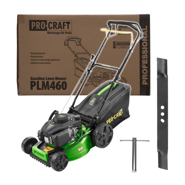 BENZÍNOVÁ SEKAČKA PROCRAFT PLM460 NE | PLM460 NE PROCRAFT - SEKAČKY SE ZÁBĚREM 46-48 CM{% if zbozi.kategorie.adresa_nazvy[0] != zbozi.kategorie.nazev %} - SEKAČKY{% endif %}