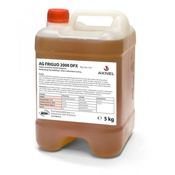 CHLADÍCÍ KAPALINA AG FRIGUO 2000 DFX, KONCENTRÁT, 5 KG - ELEKTRO NÁŘADÍ{% if zbozi.kategorie.adresa_nazvy[0] != zbozi.kategorie.nazev %} - ELEKTRO NÁŘADÍ{% endif %}