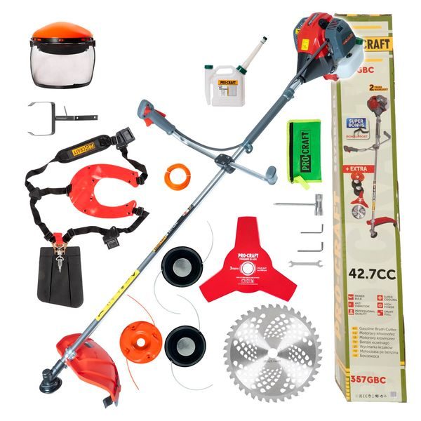 BENZÍNOVÝ KŘOVINOŘEZ PROCRAFT 357GBC | 357GBC PROCRAFT - 2-TAKTNÍ KŘOVINOŘEZY{% if zbozi.kategorie.adresa_nazvy[0] != zbozi.kategorie.nazev %} - ZAHRADNÍ STROJE A TECHNIKA{% endif %}