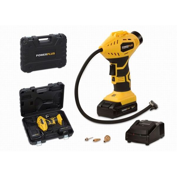 POWERPLUS POWX1700 AKU KOMPRESOR 18V LI-ION - AKU NÁŘADÍ{% if zbozi.kategorie.adresa_nazvy[0] != zbozi.kategorie.nazev %} - AKU NÁŘADÍ{% endif %}