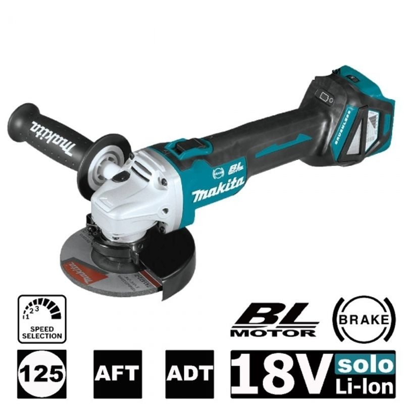 MAKITA DGA511Z - AKU ÚHLOVÁ BRUSKA S REGULACÍ 125MM LI-ION LXT 18V, BEZ AKU Z - AKU NÁŘADÍ