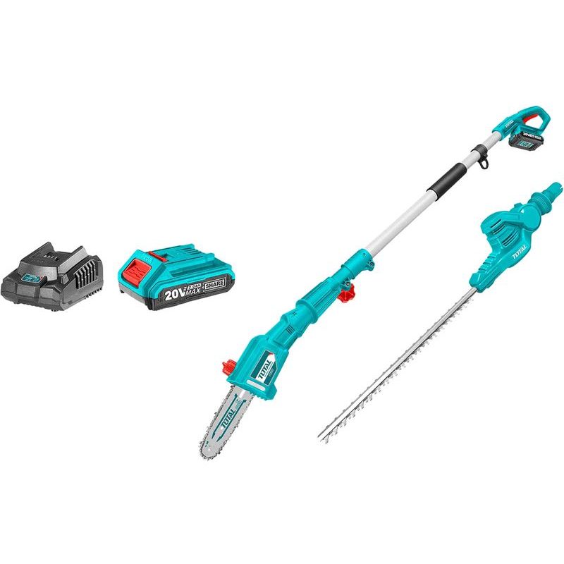 TOTAL PILA NA VĚTVE A NŮŽKY NA ŽIVÉ PLOTY, AKU, 20V LI-ION, 1X BATERIE, 1X NABÍJEČKA, TPTS201681 - AKU ŘETĚZOVÉ PILY - ZAHRADNÍ STROJE A TECHNIKA