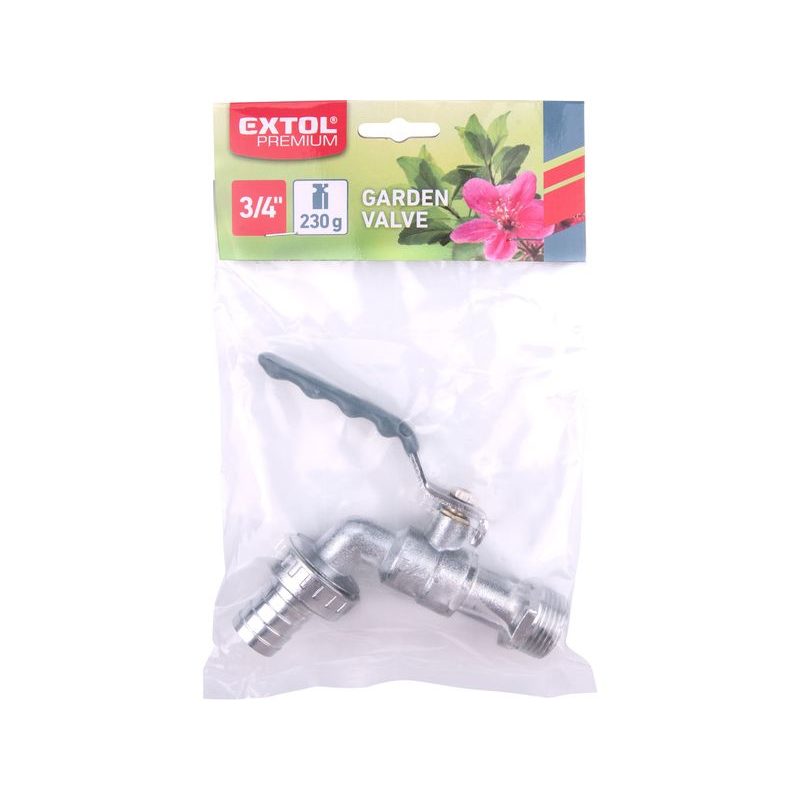 EXTOL PREMIUM VENTIL ZAHRADNÍ, 3/4", 8876251 - ZAHRADNÍ KOHOUTKY - ZAVLAŽOVÁNÍ + HADICE