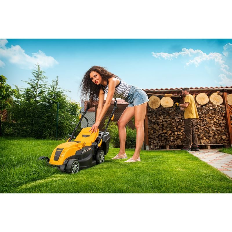 RIWALL PRO REM 3817 TRAVNÍ SEKAČKA S ELEKTRICKÝM MOTOREM 2 V 1 - ELEKTRICKÉ SEKAČKY - SEKAČKY