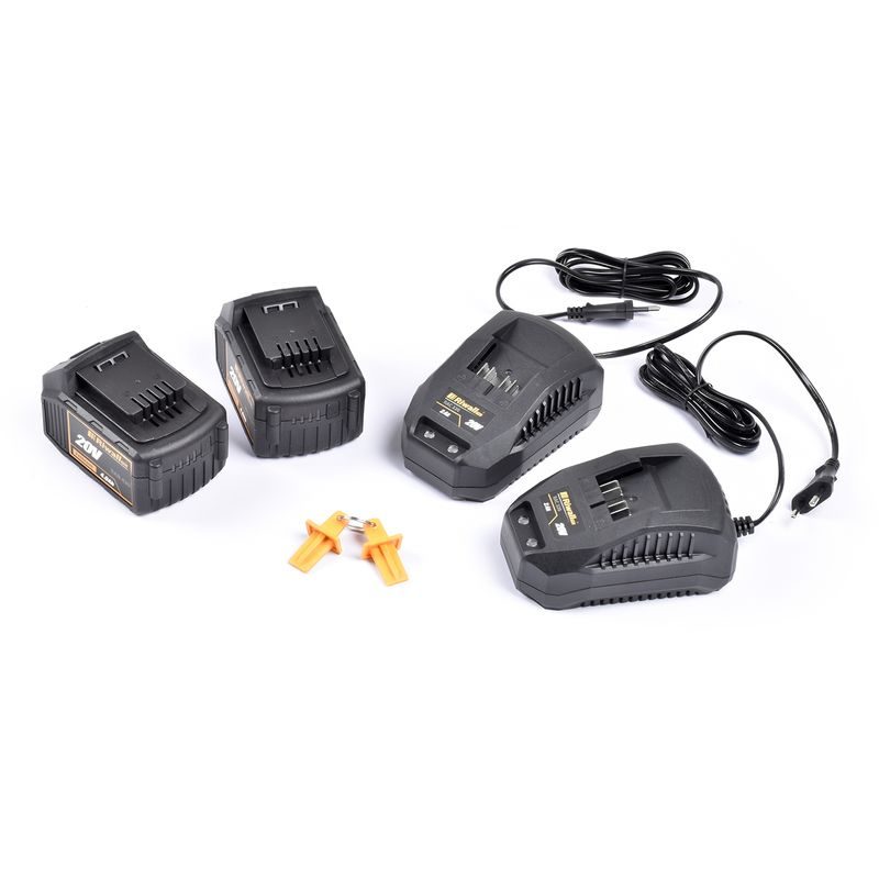 RIWALL PRO RALM 3820 SET AKUMULÁTOROVÁ SEKAČKA 2X20 V + 2X 4 AH BATERIE + 2X NABÍJEČKA 2,4 A - AKUMULÁTOROVÉ SEKAČKY - SEKAČKY