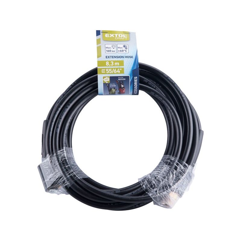 EXTOL CRAFT HADICE PRODLUŽOVACÍ, TLAKOVÁ, 8,3M, M22, MAX. 160BAR, 413221 - PŘÍSLUŠENSTVÍ PRO TLAKOVÉ ČISTIČE - ZAHRADNÍ STROJE A TECHNIKA