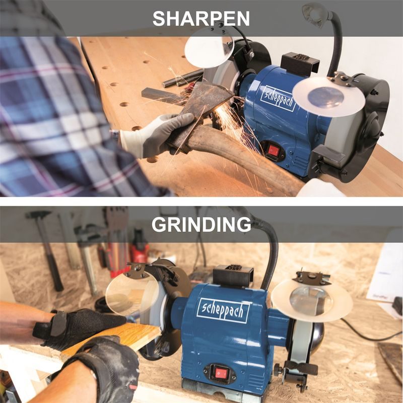 SCHEPPACH BG 150 DVOUKOTOUČOVÁ BRUSKA S INDUKČNÍM MOTOREM - ELEKTRO NÁŘADÍ