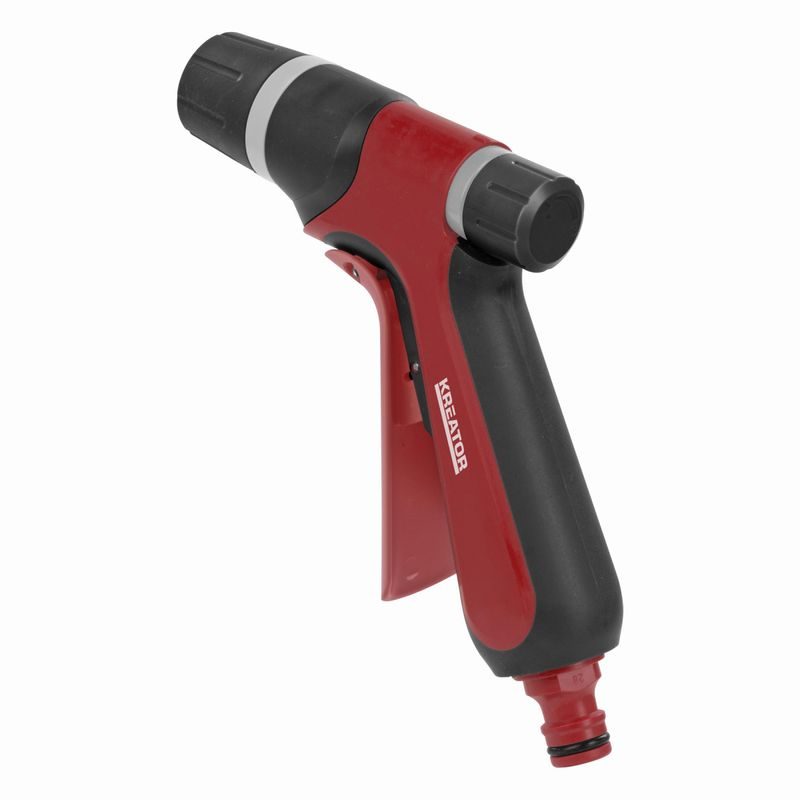 KREATOR KRTGR6121 POSTŘIKOVAČ ZAHRADNÍ NA HADICI TRYSKA AL S REGULACÍ PRŮTOKU - POSTŘIKOVACÍ HLAVICE - ZAVLAŽOVÁNÍ + HADICE