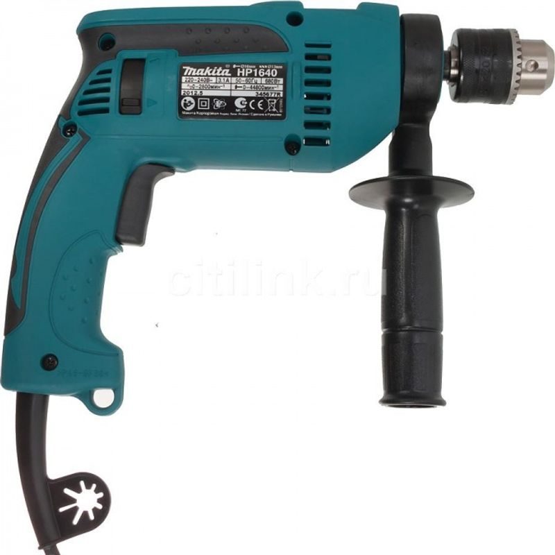MAKITA HP1640K - PŘÍKLEPOVÁ VRTAČKA S KUFREM 1,5-13MM,680W - ELEKTRO NÁŘADÍ