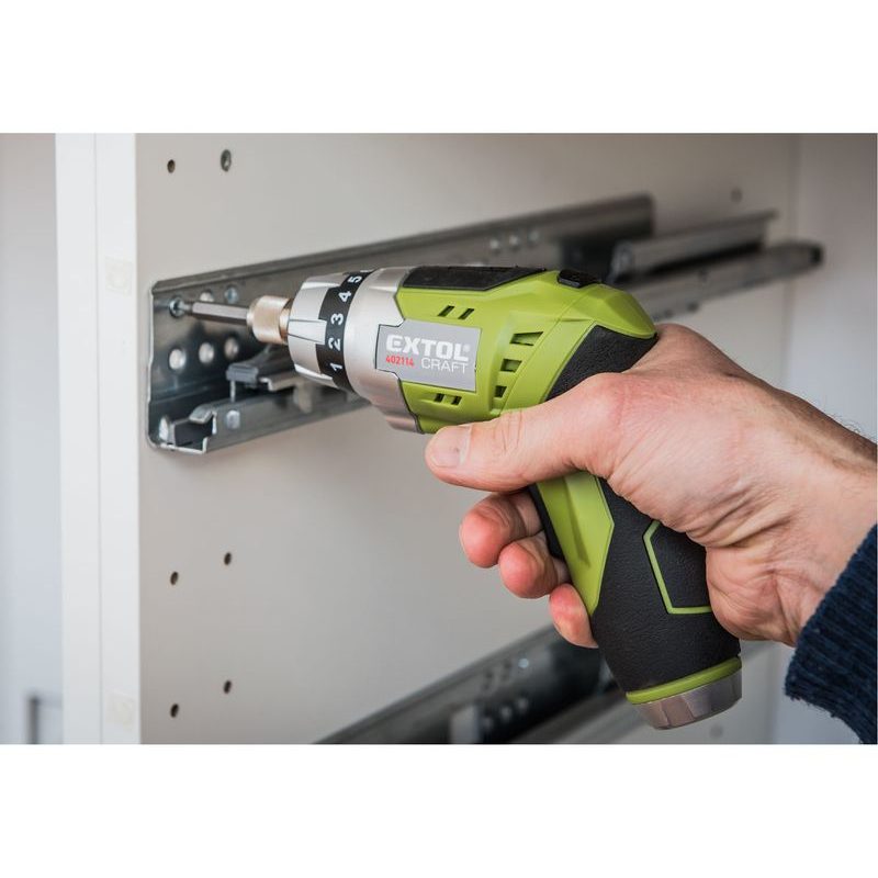 EXTOL CRAFT ŠROUBOVÁK AKU 3,6V LI-ION, 1300MAH SE SVÍTILNOU, 402114 - AKU NÁŘADÍ