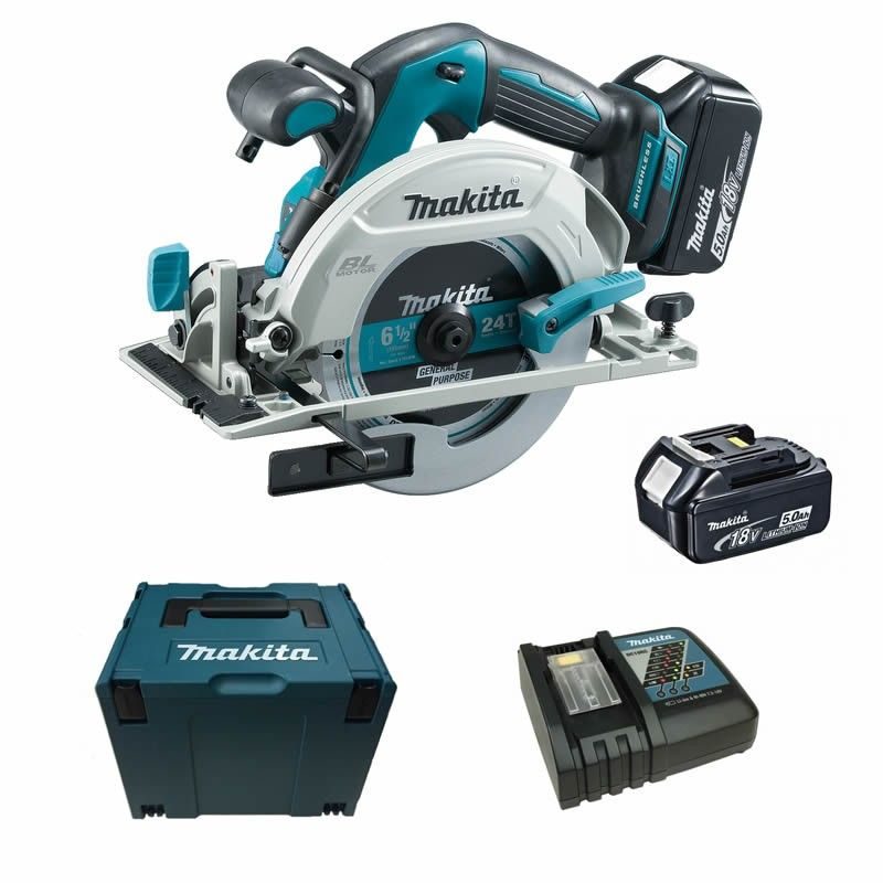MAKITA DHS680RTJ - AKU BEZUHLÍKOVÁ OKRUŽNÍ PILA LI-ION LXT 18V/5,0AH,MAKPAC - AKU NÁŘADÍ