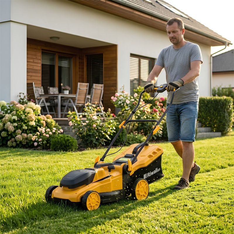 RIWALL PRO RALM 4020I SET AKUMULÁTOROVÁ SEKAČKA 2 X 20 V + 2X 4 AH BATERIE + DUÁLNÍ RYCHLONABÍJEČKA 4,5 A - AKUMULÁTOROVÉ SEKAČKY - SEKAČKY