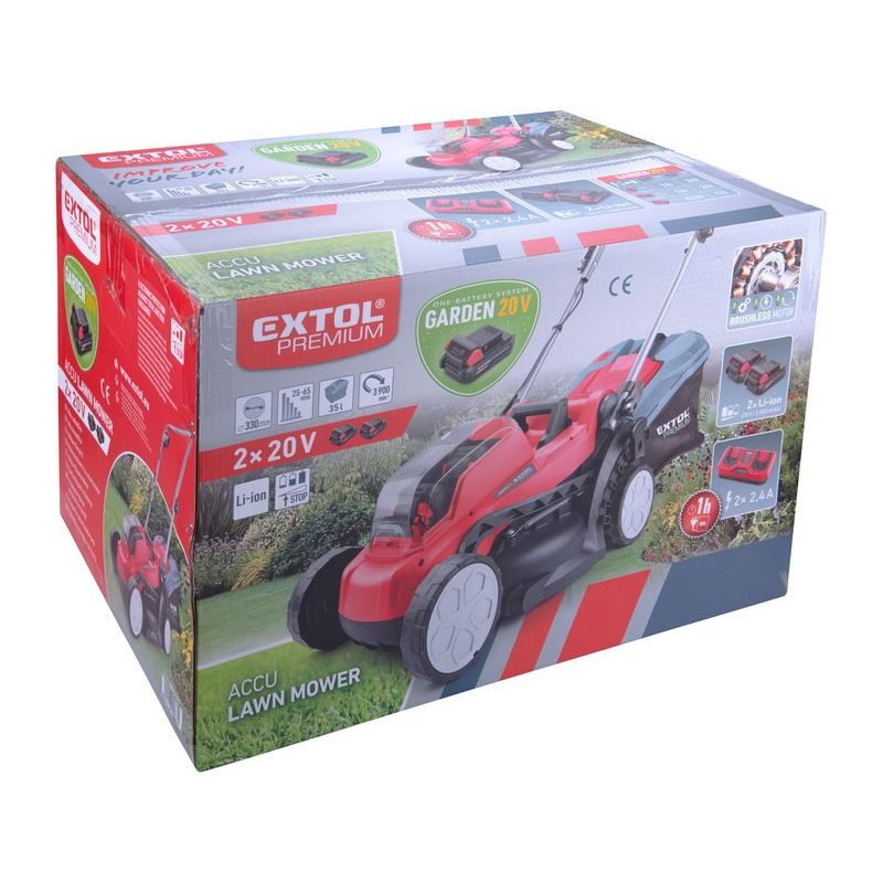 EXTOL PREMIUM SEKAČKA AKU, BRUSHLESS, GARDEN20V, 20V LI-ION, BEZ BATERIE A NABÍJEČKY, 8895721 - AKUMULÁTOROVÉ SEKAČKY - SEKAČKY