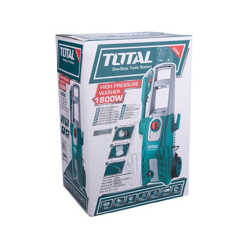 TOTAL ČISTIČ VYSOKOTLAKÝ, 1800W, INDUSTRIAL, TGT11356 - TLAKOVÉ MYČKY ELEKTRICKÉ - ZAHRADNÍ STROJE A TECHNIKA