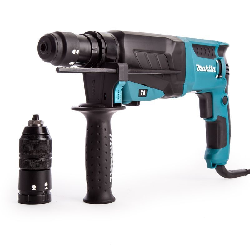 MAKITA HR2630T - KOMBINOVANÉ KLADIVO S VÝMĚNNÝM SKLÍČIDLEM 2,4J,800W - ELEKTRO NÁŘADÍ