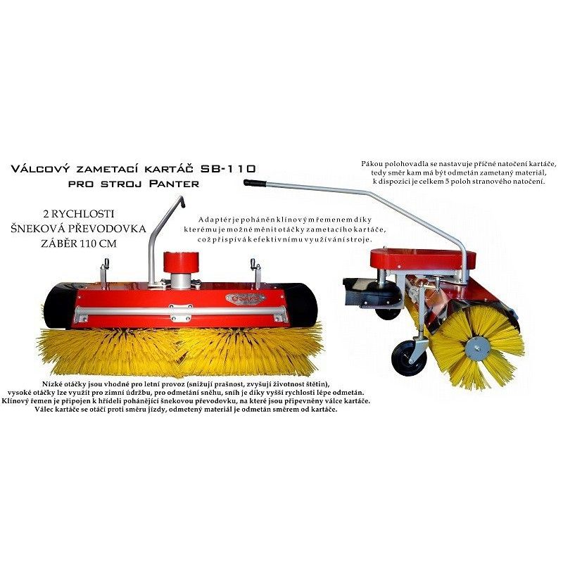 POHONNÁ JEDNOTKA PANTER FD3ECO S VÁLCOVÝM ZAMETACÍM KARTÁČEM SB110 - DAKR PANTER - DAKR