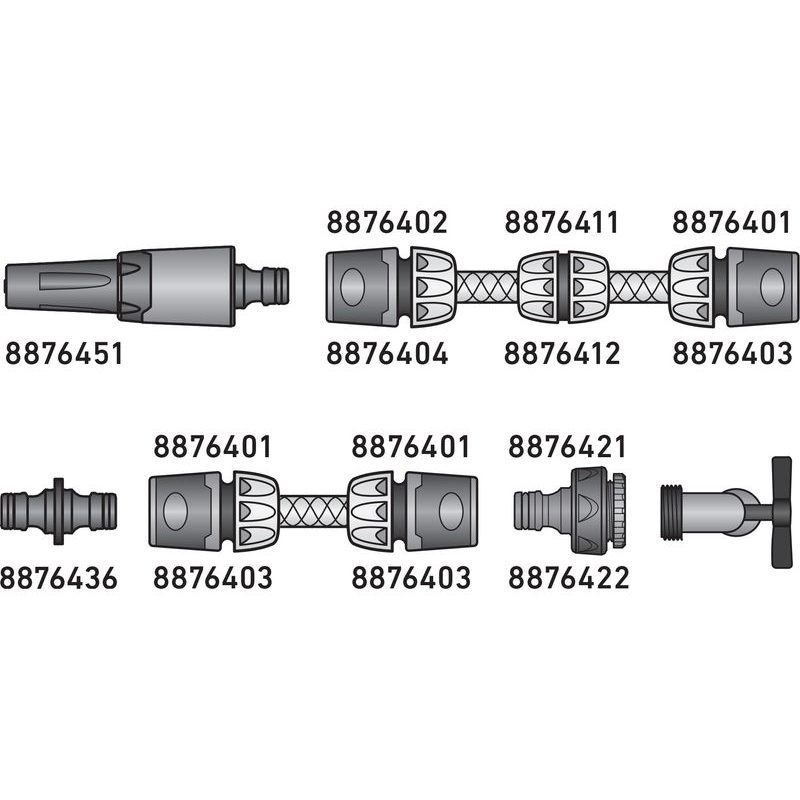 EXTOL PREMIUM KONEKTOR NA KOHOUTEK, 1/2"-3/4", 8876421 - PLASTOVÉ SPOJKY - ZAVLAŽOVÁNÍ + HADICE