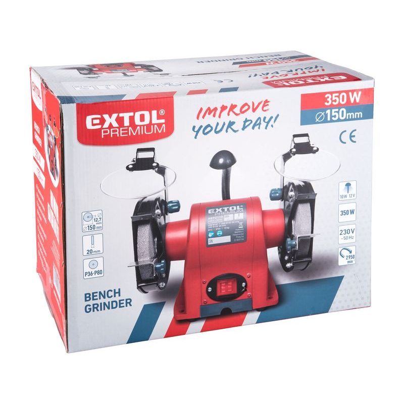 EXTOL PREMIUM BG 35L BRUSKA STOLNÍ DVOUKOTOUČOVÁ, 350W, 8892110 - ELEKTRO NÁŘADÍ