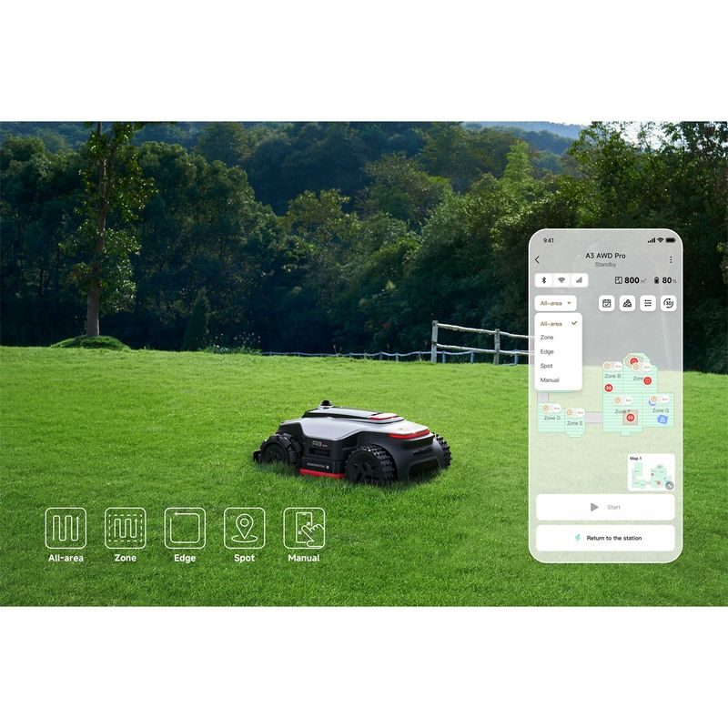 DREAME A3 AWD PRO 5000 BEZDRÁTOVÁ ROBOTICKÁ SEKAČKA ( 5000 M2 ) S POHONEM VŠECH KOL - ROBOTICKÉ SEKAČKY - SEKAČKY