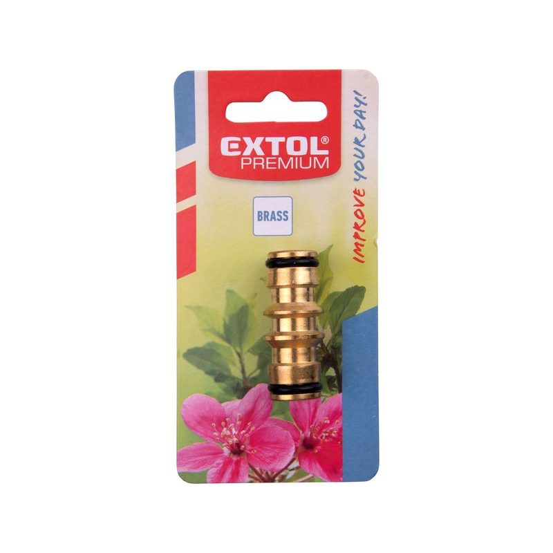 EXTOL PREMIUM SPOJKA OBOUSTRANNÁ, MOSAZ, 8876036 - MOSAZNÉ SPOJKY - ZAVLAŽOVÁNÍ + HADICE
