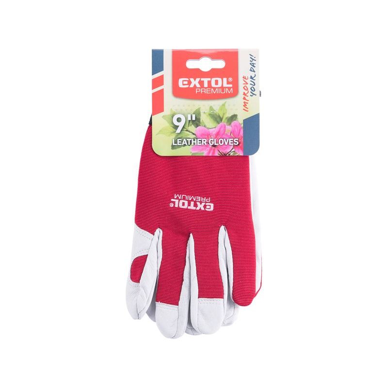 EXTOL PREMIUM RUKAVICE KOŽENÉ, VELIKOST 9", 8856656 - RUKAVICE KOŽENÉ - PŘÍSLUŠENSTVÍ A DOPLŇKY