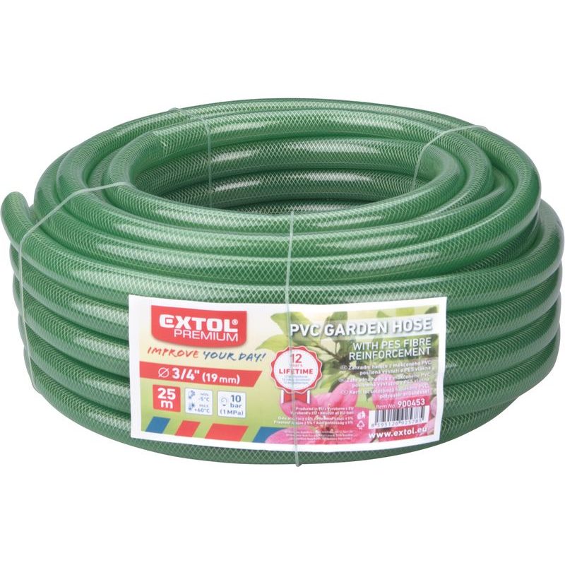 EXTOL PREMIUM HADICE ZAHRADNÍ PRŮHLEDNÁ GARDEN, 3/4",25M, 200G/M, 900453 - ZAHRADNÍ HADICE - ZAVLAŽOVÁNÍ + HADICE