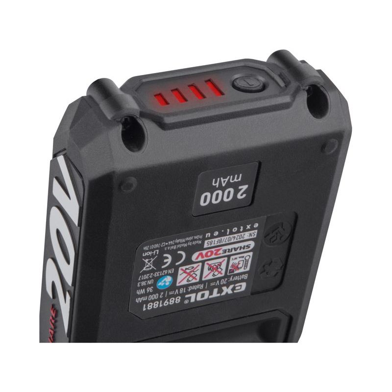 EXTOL ENERGY BATERIE AKUMULÁTOROVÁ SHARE20V, 2AH, 8891881 - AKU NÁŘADÍ