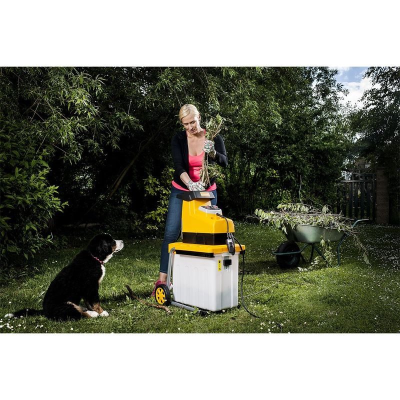 RIWALL PRO RES 3044 B ELEKTRICKÝ VÁLCOVÝ DRTIČ 3000 W S TRANSPARENTNÍM BOXEM - DRTIČE VĚTVÍ - ZAHRADNÍ STROJE A TECHNIKA