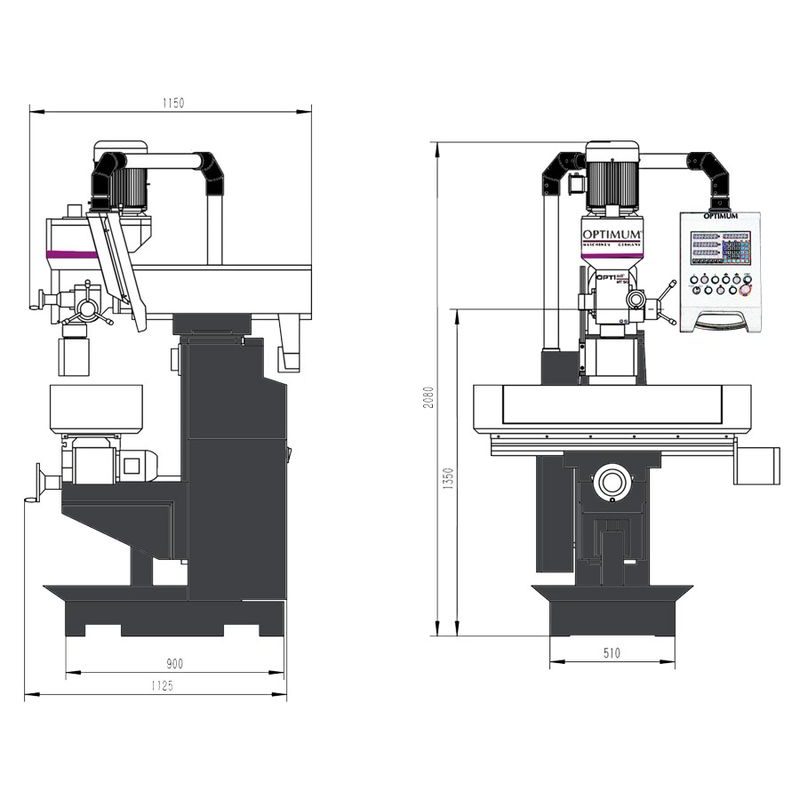 UNIVERZÁLNÍ FRÉZKA OPTIMILL MT 50 - ELEKTRO NÁŘADÍ