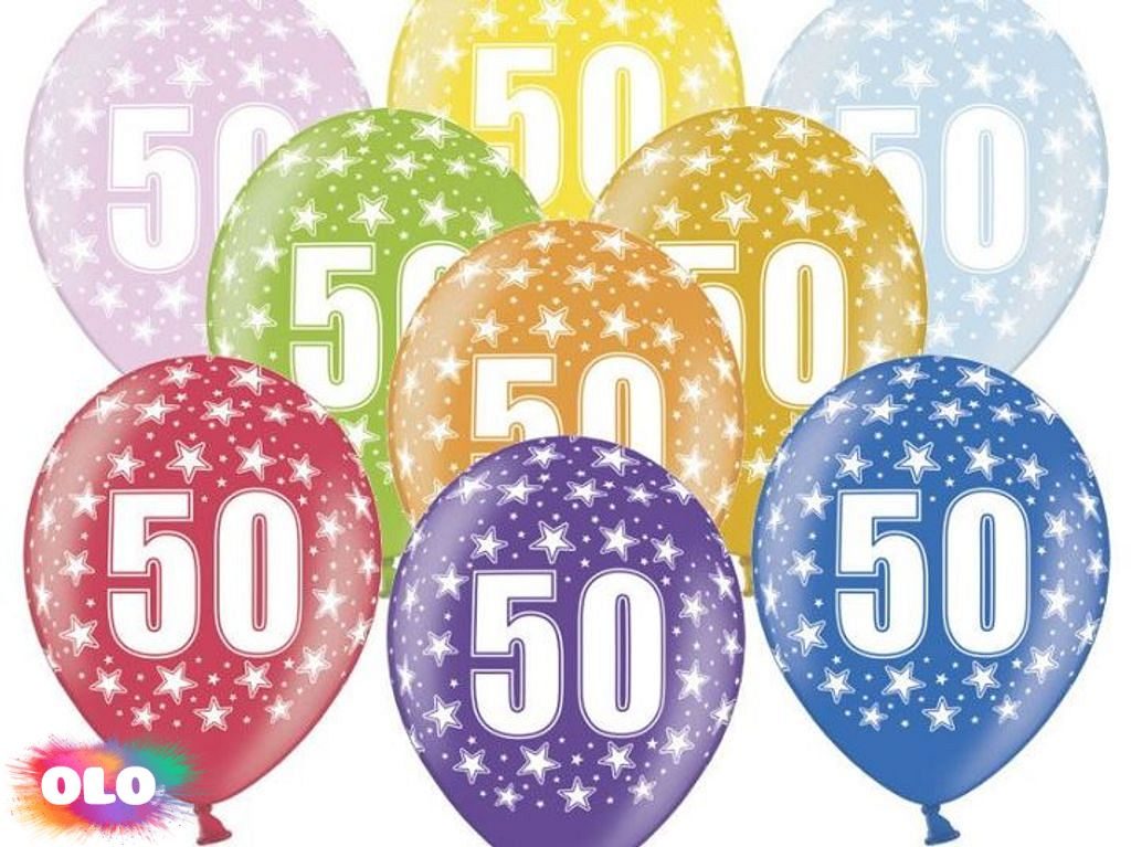 Silné Balónky 30 cm metalické mix - Birthday No.50 - PARTYDECO - Gumové  balónky - Balónky a helium - OLO.cz - prodej party dekorací a potřeb