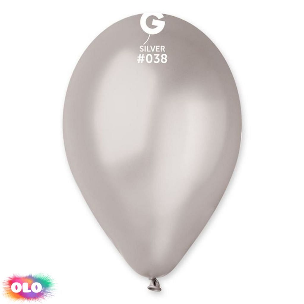 Balonky metalické 100 ks stříbrné - průměr 26 cm - SMART - Gumové balónky -  Balónky a helium - OLO.cz - prodej party dekorací a potřeb