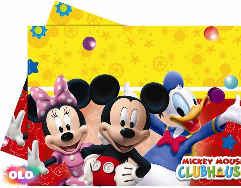 Ubrus Mickey 120x180 cm - GoDan - Mickey a Minnie Mouse - Podle značek,  Vyberte si podle téma - OLO.cz - prodej party dekorací a potřeb