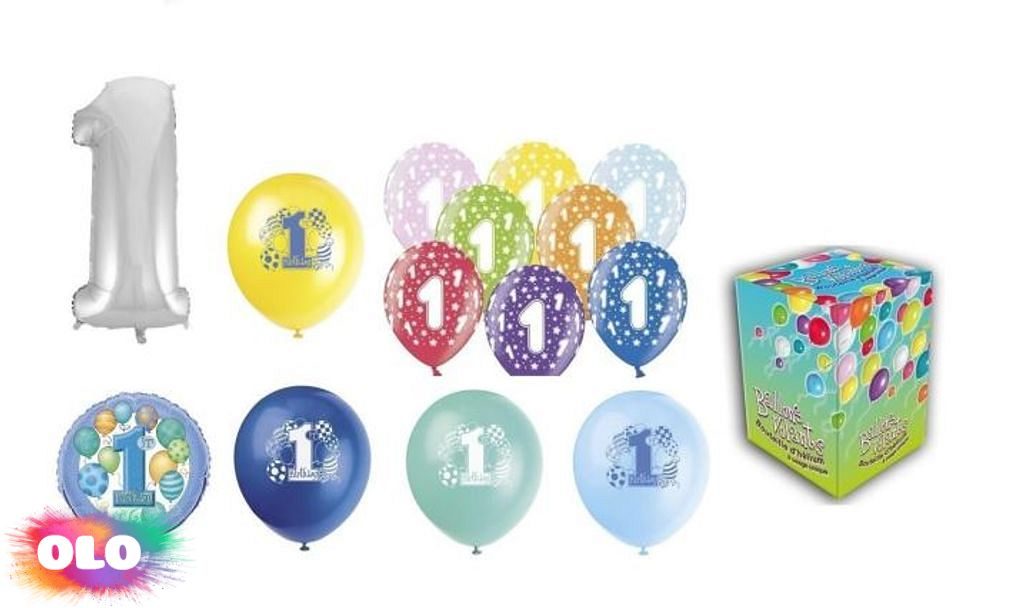 Helium na plnění balonků + balónky na oslavu 1. narozenin kluka - 420 l -  BALLONPUB - Helium na balónky - Balónky a helium - OLO.cz - prodej party  dekorací a potřeb