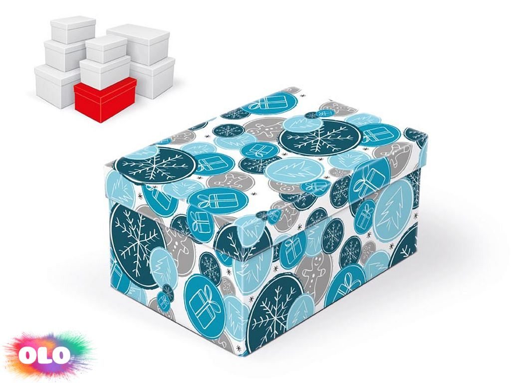 krabice dárková vánoční B-V002-E 24x16x12cm 5370689 - MFP Paper s.r.o. -  Kompletní nabídka - - OLO.cz - prodej party dekorací a potřeb