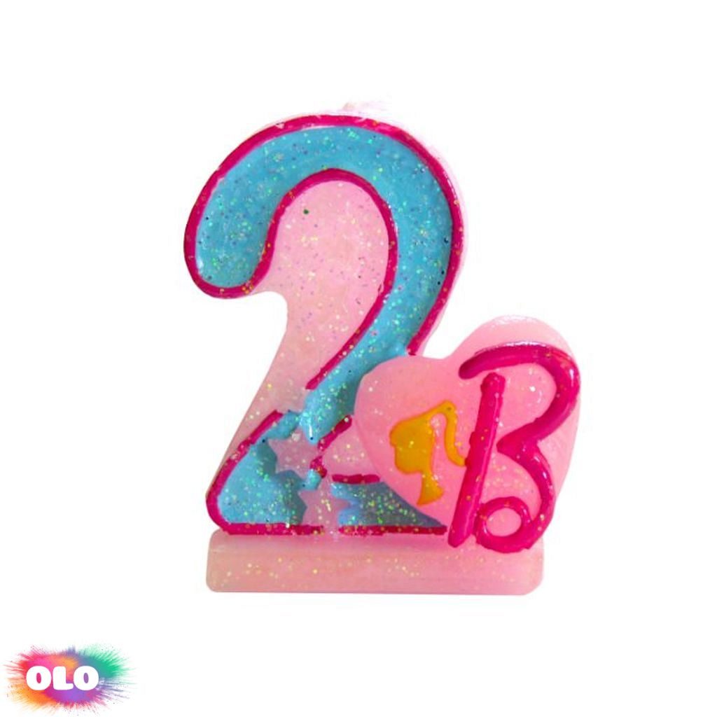 Narozeninová svíčka Barbie číslo 2 - Arpex - Svíčky na dorty - Vše na  narozeniny - OLO.cz - prodej party dekorací a potřeb