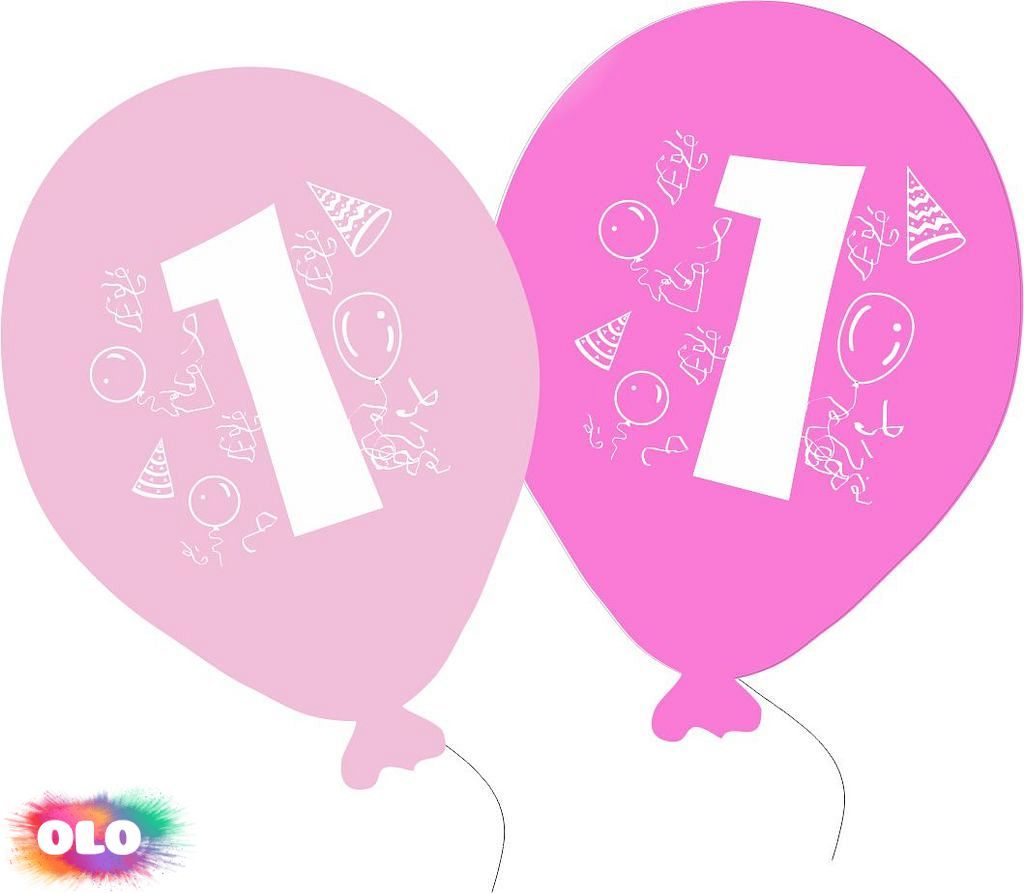 Balonky narozeniny 5ks s číslem 1 pro holky - Kompletní nabídka - - OLO.cz  - prodej party dekorací a potřeb