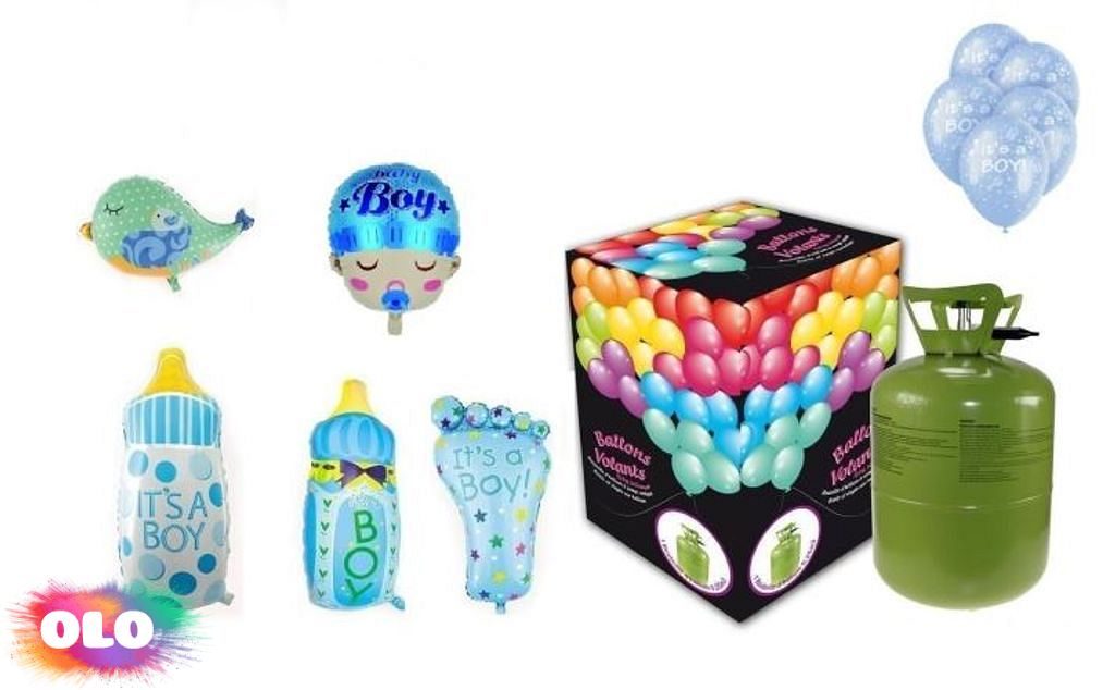 Helium na plnění balonků + balónky na oslavu narození chlapečka - 250 l -  BALLONPUB - Helium na balónky - Balónky a helium - OLO.cz - prodej party  dekorací a potřeb