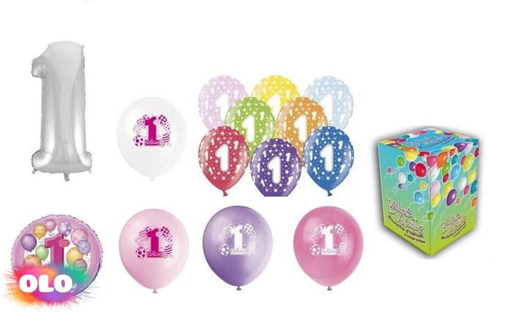 Helium na plnění balonků + balónky na oslavu 1. narozenin holčičky - 420 l  - BALLONPUB - Helium na balónky - Balónky a helium - OLO.cz - prodej party  dekorací a potřeb