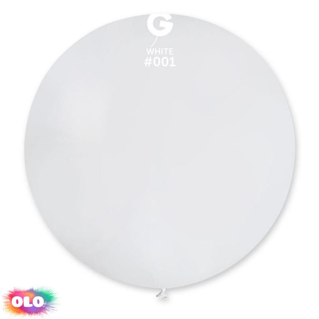 Balón latex 80 cm - bílý 1 ks - SMART - Gumové balónky - Balónky a helium -  OLO.cz - prodej party dekorací a potřeb