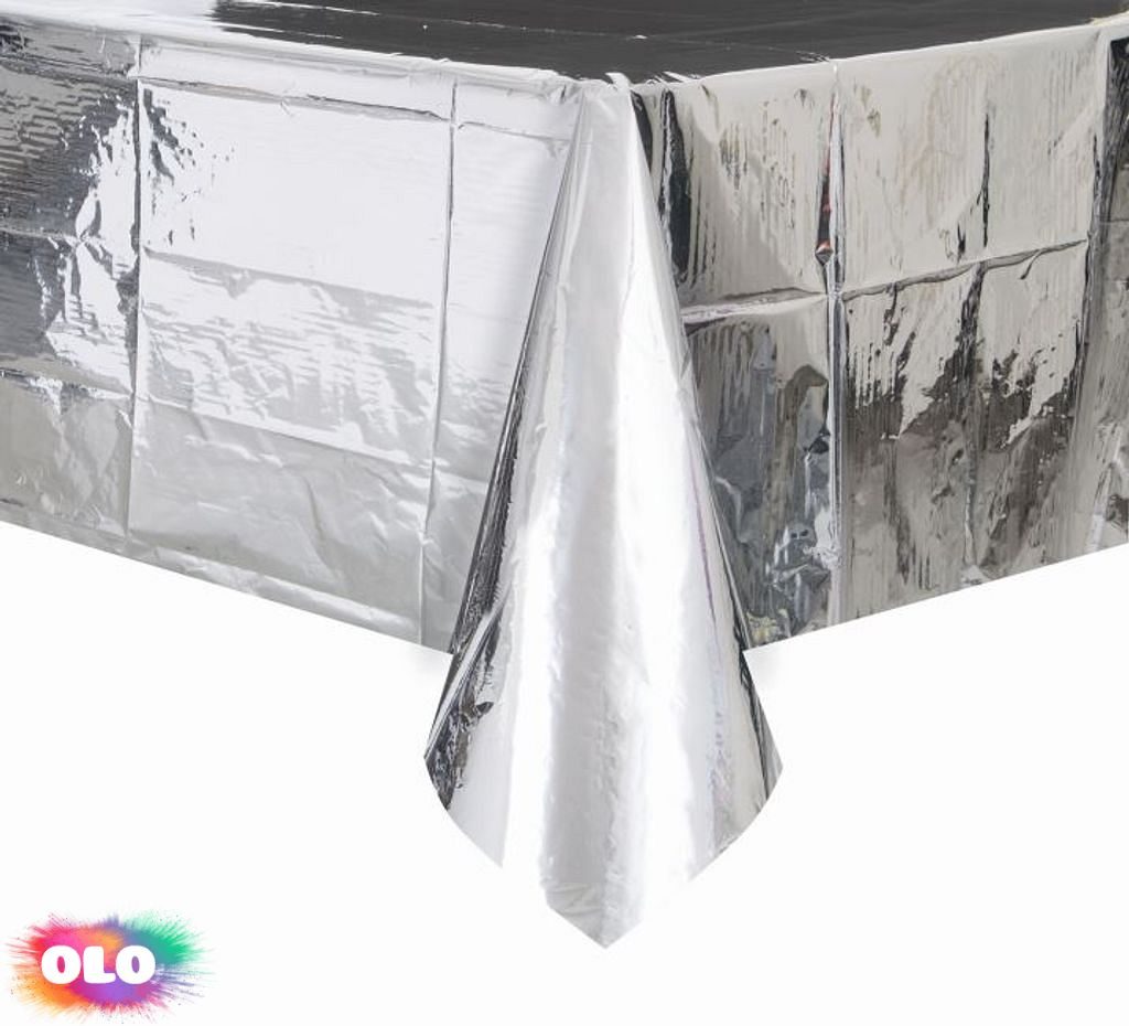 Ubrus FÓLIOVÝ stříbrný 54x108 cm - UNIQUE - Ubrusy - Vše na stůl - OLO.cz -  prodej party dekorací a potřeb