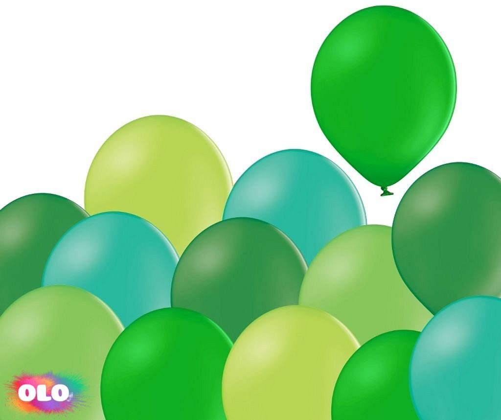 Mix zelených balónků 100 kusů - balonky.cz - Kompletní nabídka - - OLO.cz -  prodej party dekorací a potřeb