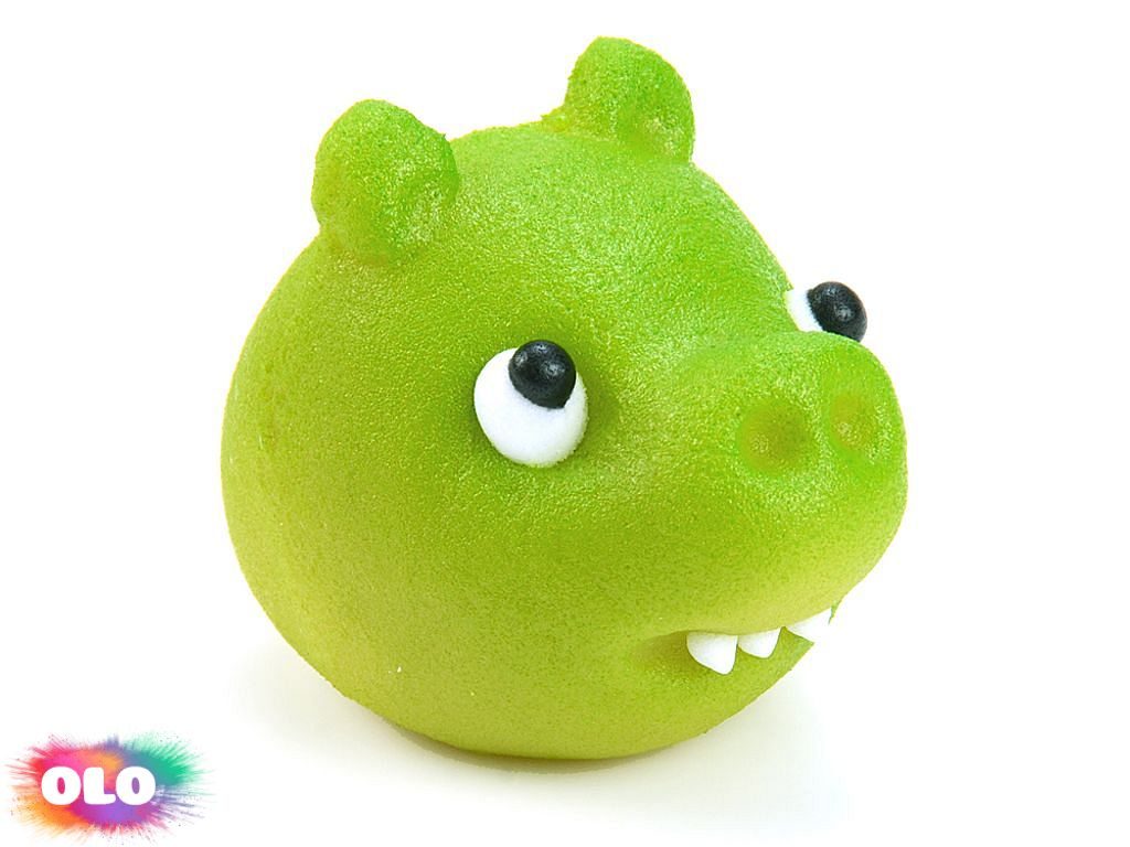 Zelené prasátko - marcipánová figurka na dort - Frischmann - Angry Birds -  Podle značek, Vyberte si podle téma - OLO.cz - prodej party dekorací a  potřeb