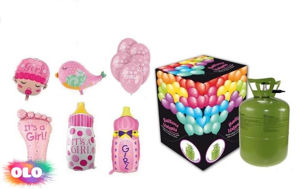 Helium na plnění balonků + balónky na oslavu narození holčičky - 250 l -  BALLONPUB - Helium na balónky - Balónky a helium - OLO.cz - prodej party  dekorací a potřeb