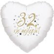 32. narozeniny balónek srdce