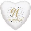 91. narozeniny balónek srdce