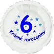 Krásné 6. narozeniny fóliový balónek kruh pro kluky
