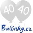 Balónek 40. narozeniny stříbrný metalický